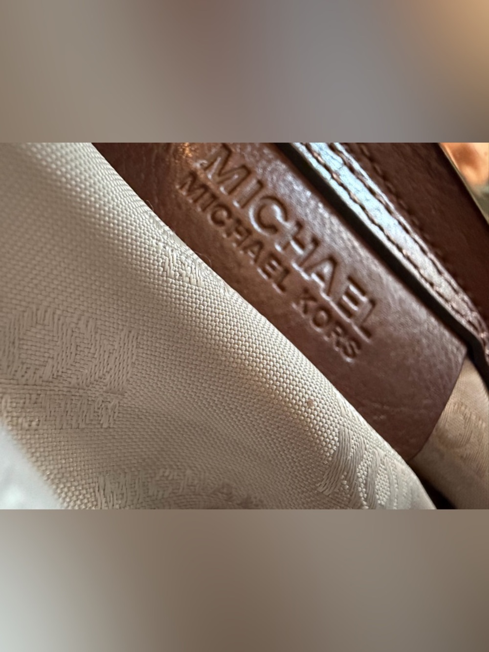 MICHAEL Michael Kors Beige and Brown Zebra-Print clutch purse. - Picture 12 of 15